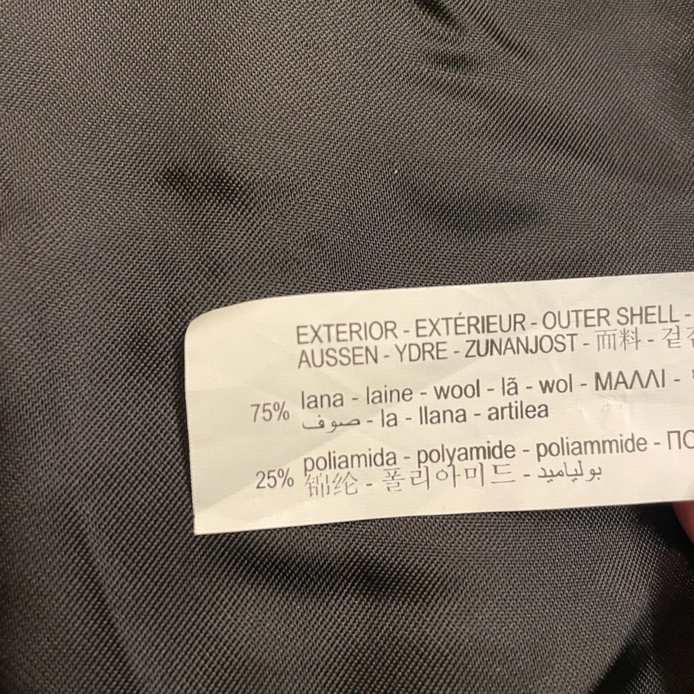 Zara Manteco wool blend black coat Large - Picture 10 of 10